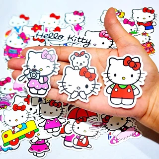 สติ๊กเกอร์ คิตตี้ Kitty (เต็มตัว) ติดแน่น กันน้ำ ติดกระเป๋าเดินทาง โน้ตบุ้ค (50 ชิ้น) sticker