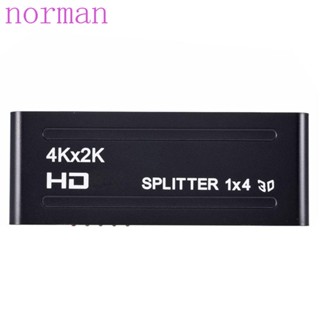 Norman เครื่องขยายเสียงวิดีโอ HDMI 3D 30Hz 1080P 1x4 สําหรับเครื่องเล่น DVD DLP Xbox DVD กล้องดิจิทัล จอแสดงผลพลาสม่า