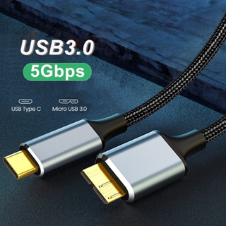 อะแดปเตอร์เชื่อมต่อสายเคเบิล Micro B USB 3 0 เป็น Type C 5Gbps Type-C เป็น USB 3.0 Micro B สําหรับฮาร์ดไดรฟ์ภายนอก