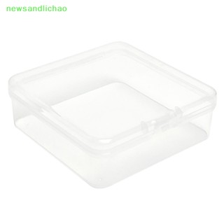 Newsandlichao กล่องเก็บเครื่องประดับ แบบใส ทรงสี่เหลี่ยม ขนาดเล็ก เรียบง่าย