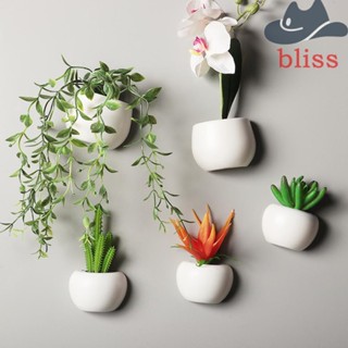 Bliss สติกเกอร์แม่เหล็กติดตู้เย็น รูปกระถางดอกไม้ปลอม แบบสร้างสรรค์