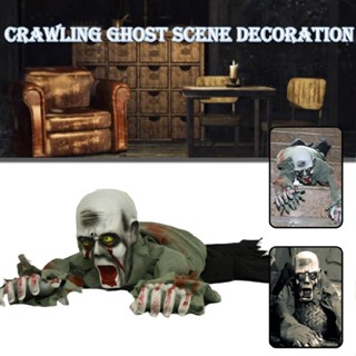 New Horrfic Halloween Electric Crawling Zombie Ghost Haunted House Decor Prop