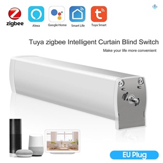 Tuya Smart Zigbee มอเตอร์ผ้าม่านไฟฟ้า WiFi ตั้งเวลาได้ ควบคุมด้วยเสียง สําหรับ Smart Life Tuya Alexa Google Assistant