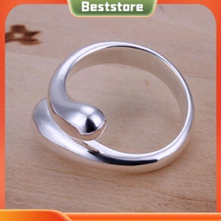 Beststore|  แหวนชุบเงิน รูปงู ทรงกลม เครื่องประดับแฟชั่น สําหรับผู้หญิง