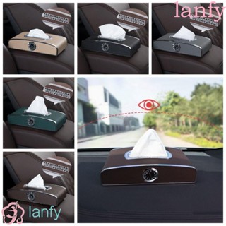 Lanfy กล่องทิชชู่ นาฬิกาจอดรถ อเนกประสงค์ ทนทาน สําหรับติดรถยนต์