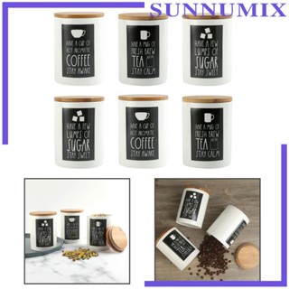 [Sunnimix] กระปุกเซรามิค สําหรับใส่เมล็ดกาแฟ ชา ธัญพืช 3 ชิ้น