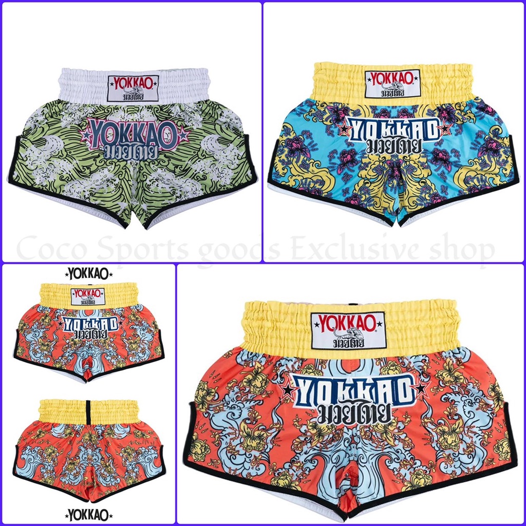 Yokkao-Muay Thai Shorts New Fashion Printed Combat Fighting Shorts Sanda Training Shorts High Waist Boxing Shorts muay thai shorts fighting shorts boxing shorts