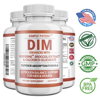 Dim Balanced Hormones / DIM แคปซูลมังสวิรัติ 150 มก. - บรรเทาอาการปวดประจําเดือน สําหรับผู้ชาย และผู้หญิง