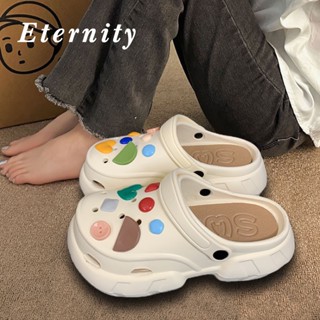 Eternity รองเท้าหัวโต รองเท้าแตะผู้หญิง น่ารักหนาพื้นลื่น อาบน้ำในห้องน้ำ 31z072002