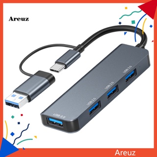 Are อะแดปเตอร์ฮับ USB Type-C อะลูมิเนียมอัลลอย 2 30 ความเร็วสูง 4 in 1 2 พอร์ต อุปกรณ์เสริม สําหรับแล็ปท็อป คอมพิวเตอร์