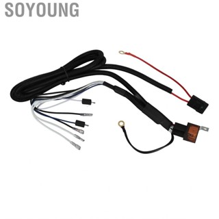 Soyoung Horn Wiring Harness Relay Kit Cable 1.9m Length Easy To Install for Truck