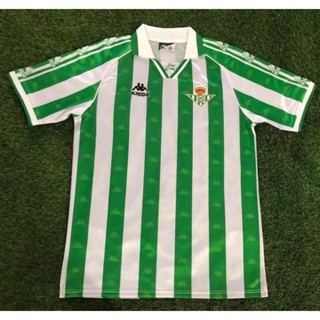 เสื้อกีฬาลําลอง ลายทีม Real Madrid Betis 95 คุณภาพสูง สไตล์วินเทจ