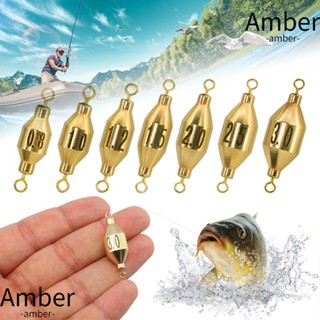 AMBER ตะกั่วทองแดง สําหรับตกปลา 1.8 3.5 5 7 10 กรัม 5 ชิ้น