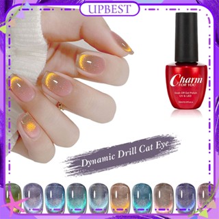 ♕ Charm For You Dynamic Broken Diamond Cat&amp;#39;s Eye Nail Polish Gel Super Flash Phototherapy Glue Nail Art For Nail Shop 10ml 10 Designs UPBEST