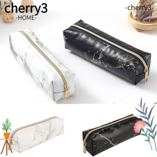 Cherry3 กล่องดินสอ ลายหินอ่อนน่ารัก เรียบง่าย สําหรับโรงเรียน