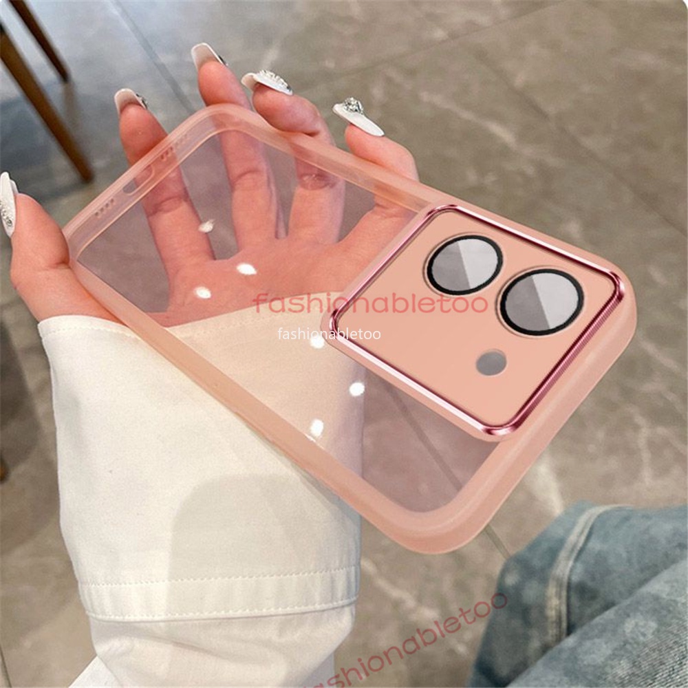 เคสซิลิโคนนิ่ม ทรงสี่เหลี่ยม กันกระแทก สําหรับ Vivo Y36 Y27 Y02T Y16 Y22s Y35 Y78 Y 36 Y 27 Y 02T Y 16 Y 22 Y 35 Y 78 4G 5G