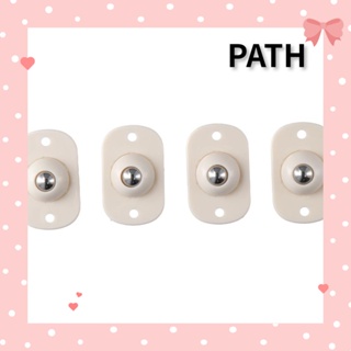 PATH ลูกรอกหมุนได้ 360 องศา สเตนเลส สีขาว ทนทาน สําหรับเฟอร์นิเจอร์ 4 ชิ้น