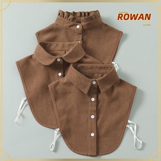 ROWANS เสื้อเชิ้ตคอปกปลอม ผ้าฝ้าย สไตล์คลาสสิก สําหรับผู้หญิง