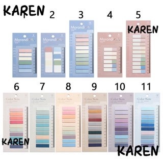 Karen 60/120 / 200pcs โน้ตเครื่องเขียนแปลกใหม่แท็บแถบธงดัชนีที่คั่นหนังสืออุปกรณ์สํานักงานใบหลวม