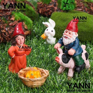 Yann1 ตุ๊กตาคนแคระจิ๋ว สําหรับประดับตกแต่งกระถางต้นไม้ หมู โนม