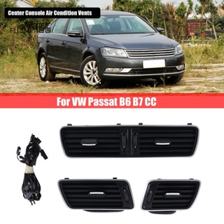 อะไหล่ช่องแอร์คอนโซลกลางรถยนต์ สีดํา สําหรับ VW Passat B6 B7 CC R36 3AB 819 701 A 3AB 819 702 A 3AD 819 728 A