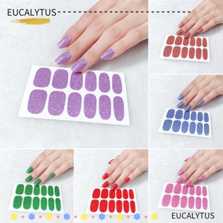 Eutus สติกเกอร์กลิตเตอร์ เต็มแผ่น สําหรับตกแต่งเล็บ DIY