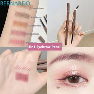 Bernardo 3 in 1 ดินสอเขียนคิ้ว พร้อมที่กันจอนคิ้ว กันน้ํา สีชมพู สีน้ําตาล แบบมืออาชีพ