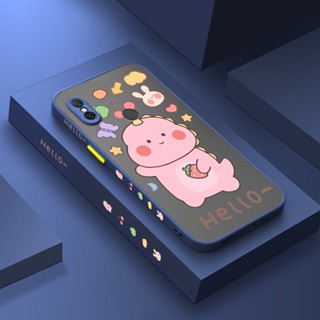 สําหรับ Xiaomi Redmi Note 6 Note 6 Pro เคส การ์ตูน ซน ลิตเติ้ลมอนสเตอร์ ขอบสี่เหลี่ยม ดีไซน์ใหม่ กันกระแทก ฝ้า ใส เคสโทรศัพท์แข็ง