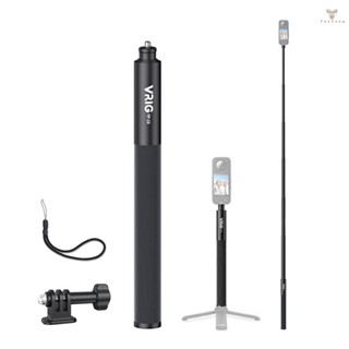 Fw VRIG TP-13 53.5-Inch Selfie Stick Aluminum Alloy 6 Sections with 1/4in Screw &amp; Mount Adapter Compatible with INSTA360 X2/X3  11/10/9