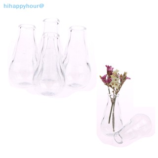 Hihappyhour โมเดลแจกันแก้วจิ๋ว 1:12 สําหรับตกแต่งบ้านตุ๊กตา 2 ชิ้น