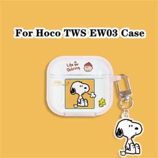 【คุณภาพสูง】สําหรับ Hoco. Tws EW03 เคสใส แบบนิ่ม ลายการ์ตูน สําหรับ Hoco TWS EW03