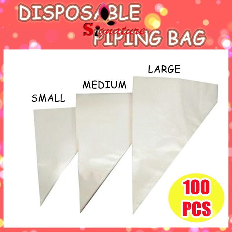 NonSlip Texture 100 ชิ้นทิ้งตกแต่ง Pastry Bag Piping Bag สําหรับ Pastry Icing Fresh Cream Bag ช็อกโก
