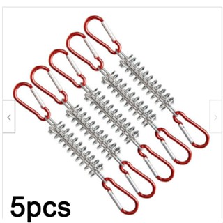 5pcs Outdoor Camping Tent Spring Wind Rope Buckle Fix Hook Buckles Tightening