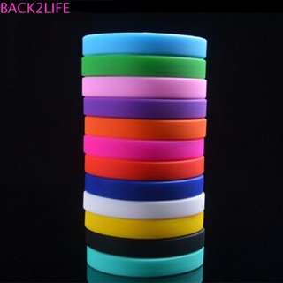 Back2life สายรัดข้อมือ สายรัดข้อมือ สร้อยข้อมือ 1 ชิ้น แหวนที่มีสีสัน กีฬามือ ซิลิโคน