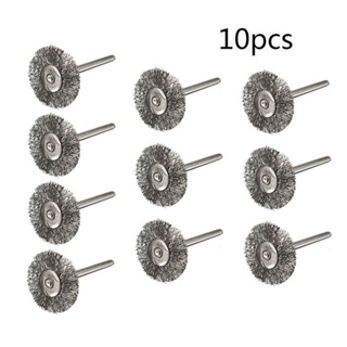 ⚡NEW 8⚡Wire Brush 10 Pcs For Mini Drill Rotary Kit Stainless Steel T-shaped Tools