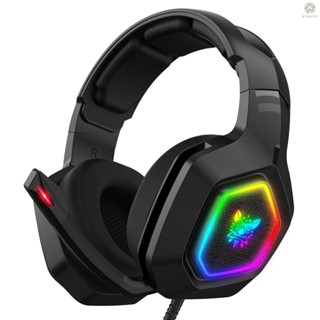 [DZ]ONIKUMA K10 RGB ชุดหูฟังเล่นเกม แบบใช้สาย พร้อมไมโครโฟน ตัดเสียงรบกวน สําหรับคอมพิวเตอร์ PC Gamer