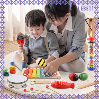 [Lebet] ชุดของเล่นเคาะจังหวะดนตรี Montessori เพื่อการเรียนรู้ สําหรับเด็กผู้ชาย และเด็กผู้หญิง 10 ชิ้น