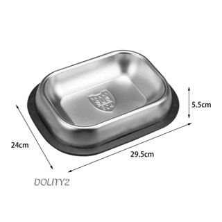 [Dolity2] ชามโลหะ ทนทาน ใช้ง่าย สําหรับสัตว์เลี้ยง สุนัข แมว