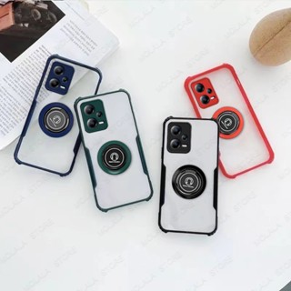 เคสโทรศัพท์มือถืออะคริลิคแข็ง แบบใส กันกระแทก พร้อมแหวนแม่เหล็ก สําหรับ Xiaomi POCO X5 POCOX5 Pro 5G