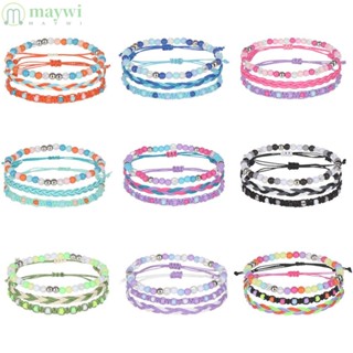 Maywi สร้อยข้อมือลูกปัด หลายสี 3 ชิ้น / เซต สําหรับผู้หญิง