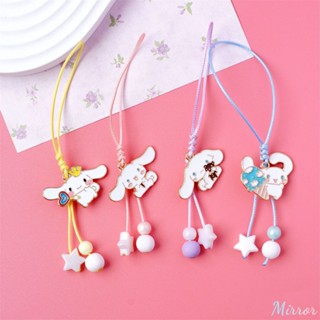 1 ชิ้น Sanrio คุณภาพสูงโลหะอะนิเมะโทรศัพท์มือถือ Charms น่ารักการ์ตูน Cinnamoroll พวงกุญแจสายแฟชั่นสาวโทรศัพท์ Lanyard Keycord M