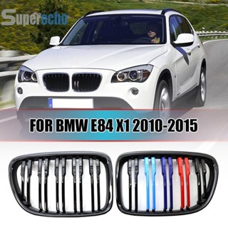 กระจังหน้ารถยนต์ แบบแผ่นคู่ สีดําวาว สําหรับ BMW E84 X1 2010-2015 M Color [superecho.th]