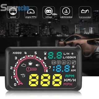 W02 HUD ฟิล์มติดกระจกหน้ารถยนต์ OBD2 5.5 นิ้ว [superecho.th]