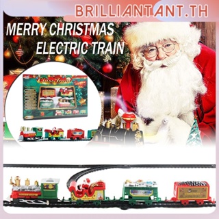 2023 New Christmas Electric Train Mini Santa Claus Rail Car Creative Christmas Tree Xmas Decor Kid Toy Gift bri