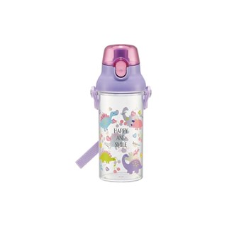 Skater Childrens Water Bottle Clear Bottle 480ml Happy &amp; Smile Girls Made in Japan PSB5TR