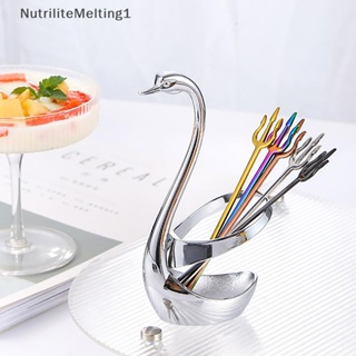 [NutriliteMelting1] ส้อมสเตนเลส 304 อุปกรณ์เสริม สําหรับจิ้มผลไม้ เค้ก สลัด ขนมหวาน