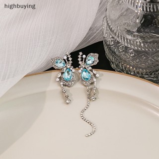 [highbuying] 1 คู่ ไม่สมมาตร พู่มุก ผีเสื้อ หู ฝังเพชร กระดูกหู คลิป สําหรับผู้หญิง ไม่มีรูต่างหู เครื่องประดับแฟชั่น ใหม่ พร้อมส่ง