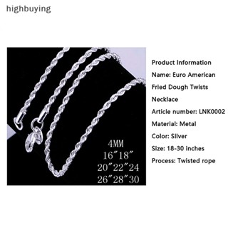 [highbuying] สร้อยคอโซ่เงินแท้ 925 เครื่องประดับแฟชั่น คุณภาพสูง สําหรับผู้หญิง และผู้ชาย พร้อมส่ง