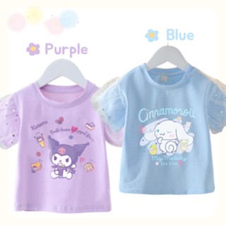 เสื้อยืดผ้าฝ้าย แขนสั้น พิมพ์ลายดาว ดวงจันทร์ คุโรมิ เมโลดี้…