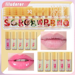 3q Beauty Fruity Flavoured Lip Oil Moisturizing Anti-cracking Fading Lip Streaks ลิปสติก Water Lip แต่งหน้า HO